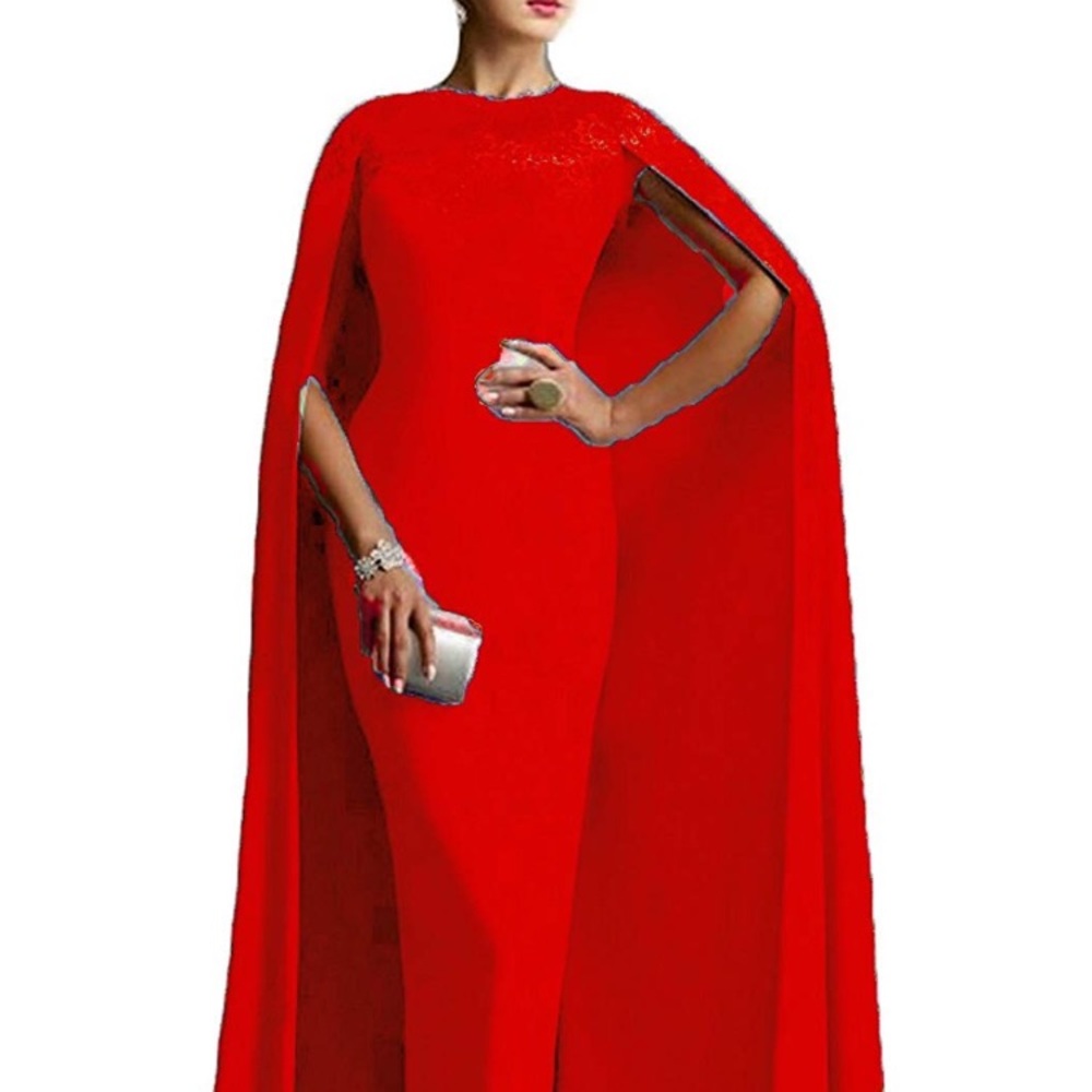 Beautiful red cape dress!